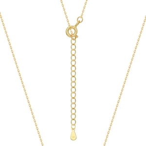 Elegante collar de opale en plata S925 bañada en oro con cierre de resorte ajustable