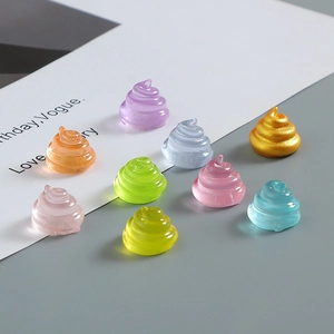 Mini charms en résine en forme de spirale aux couleurs vives pour bricolage et décoration