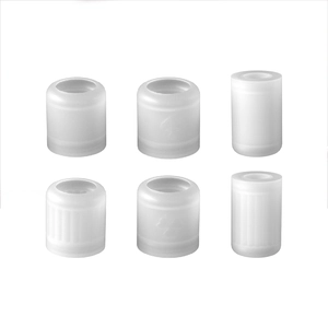 6-piece set of striped and clover pattern cylindrical resin molds for DIY candle holders