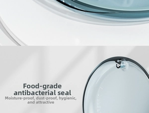 Detail of food-grade silicone seal on dental retainer box for moisture-proof storage