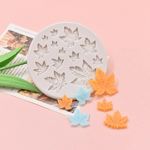 Maple Leaf Silicone Mold Round Fondant Chocolate Clay Cake Decorating Baking Tool DIY Craft