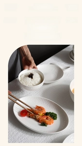Detail of white ceramic dinnerware set featuring elegant embossed floral patterns
