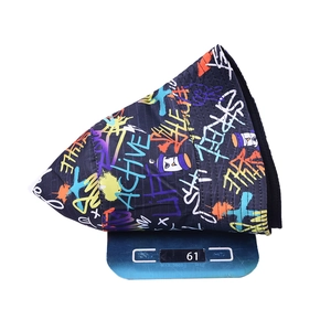 Graffiti print reversible bucket hat in hip hop street style weighing only 61g
