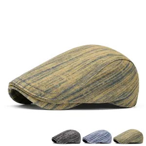 Vintage washed denim ivy cap with short brim for men and women in various colors