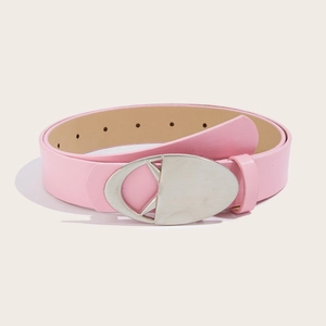 Fashion Korean Style Women Artificial Leather Belt With Heart Alloy Buckle Elegant Thin Waistband For Jeans Dress Ladies Daily Accessory