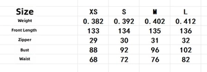 Detailed size chart for the 3D flower mesh camisole dress showing XS to L measurements