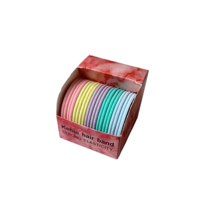 Colorful high elasticity hair bands set in a storage box for women and girls