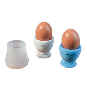 Moules en silicone pour bougeoirs en forme de coquille d'œuf, bleu, blanc, translucide