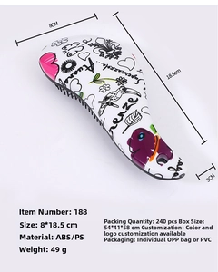 Detail view of detangling hairbrush with colorful floral and bird pattern 18.5x8cm