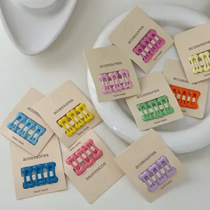 Bone Shape Hair Clips Alloy Mini BB Side Pins Macaron Candy Color Cute Novelty Hair Accessories For Women Girls