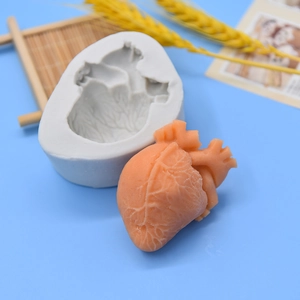 3D anatomical heart silicone mold for Halloween chocolate baking and DIY crafts