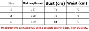 Size chart for halter floral vacation dress showing dress length, bust, and waist measurements