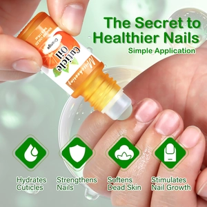 Orange cuticle oil pen 5ml with rollerball for moisturizing and strengthening nails