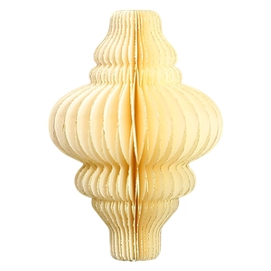 Minimalist cream honeycomb paper tree ornament for elegant Christmas decoration