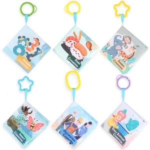 Set of 6 colorful soft baby cloth books for early sensory and cognitive learning