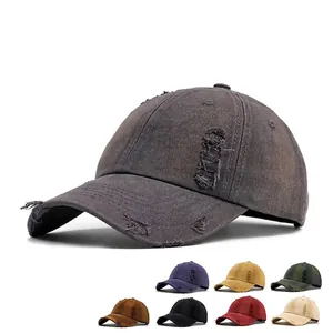 Vintage gewaschene Denim Baseballkappe für Damen und Herren in 8 verschiedenen Farben