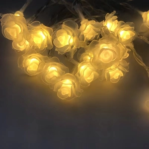 Solar Rose Flower String Lights LED Waterproof Outdoor Garden Fairy Lamp For Patio Wedding Party Christmas Decoration