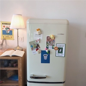 3D vintage resin bread and coffee fridge magnets set for home kitchen decoration