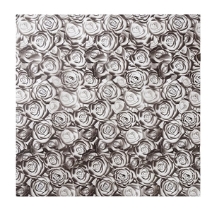 Waterproof bouquet wrapping paper with elegant black and white rose floral pattern
