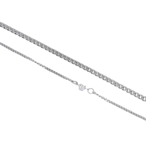 Minimalist silver-tone double layer heart crystal necklace set on a white background