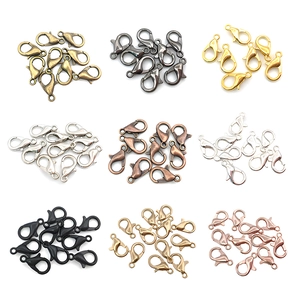 Nine colors of 12mm zinc alloy lobster clasps for DIY jewelry necklaces and bracelets