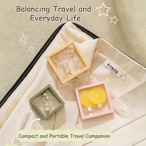Portable PE film jewelry organizer boxes in macaron colors for anti-oxidation travel storage