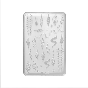 3D Silicone Nail Art Mold JT-116 with Snake and Star Patterns for DIY Manicure