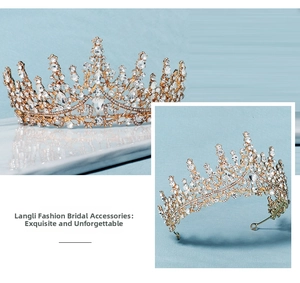 Detail of a luxury bridal crown featuring purple crystals and gold alloy craftsmanship