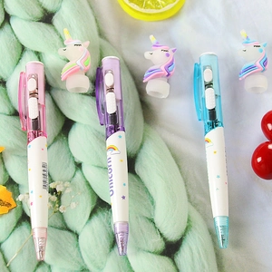 Set di penne a sfera LED con unicorno nei colori rosa blu e viola per la scuola