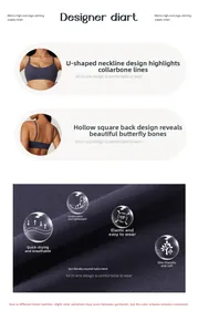 Detail view of eco-friendly yoga bra showing breathable fabric and back cutout design