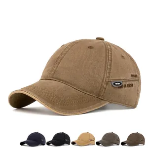 Klassische Baumwoll-Baseballkappe im Vintage-Wasch-Look mit verstellbarem Riemen für outdoor