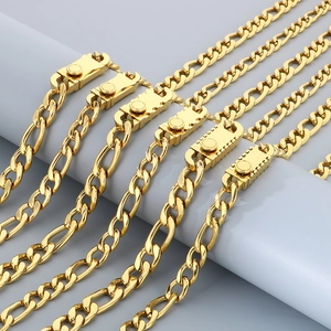 Collana E Bracciale Figaro Hip Hop Da Uomo Gioielli Punk In Acciaio Al Titanio Con Fibbia A Ingranaggi Quadrata