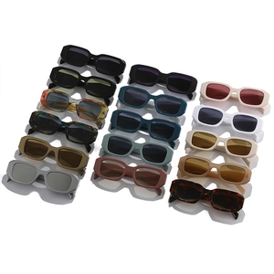 Chic retro wide square frame sunglasses for women in fifteen assorted trendy colors