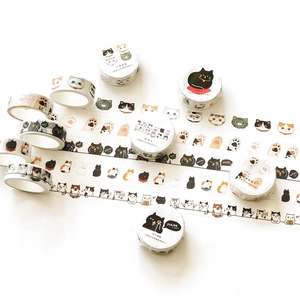 Washi Tape Cute Cartoon Cat Pattern Decorative Paper Adhesive Tape For Scrapbooking Journaling DIY Craft Stationery