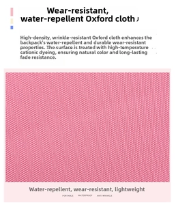 Waterproof and durable high-density oxford fabric detail for student trolley backpack