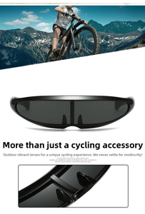 Close-up of non-slip silicone nose pads on futuristic wraparound cycling sunglasses