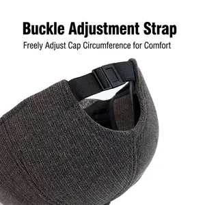 Men's winter baseball cap with adjustable strap back buckle and thick twill texture