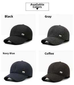Detail showing the four available colors: Black, Grey, Navy Blue, and Coffee for this winter cap