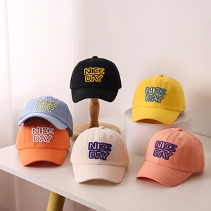 Casquette De Baseball En Coton Pour Enfants NICE DAY Broderie De Lettres Protection Solaire Extérieur Pour Garçons Filles