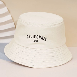 Cotton Canvas Fischerhut California 1991 Stickerei Sonnenschutz Outdoor Anglerhut Für Damen Und Herren Street Style