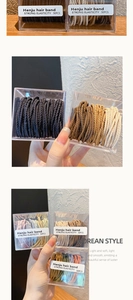 Lot de 50 élastiques spirales haute élasticité aux tons terre avec boîte de rangement