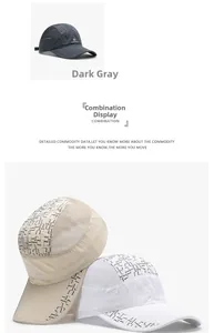 Detail of breathable mesh panels and quick-dry fabric on outdoor sports sun caps
