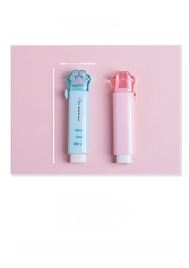 Detailed view showing cat claw eraser dimensions of 9.5cm and slide mechanism