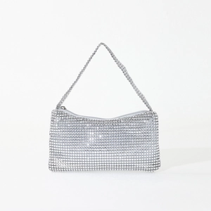 Mini Underarm Evening Bag Sparkling Imitation Rhinestone Fashion Elegant Small Shoulder Purse For Women
