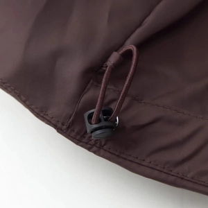 Women's padded jacket with detachable hood scarf and drawstring toggle detail