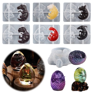 Stampo In Silicone Per Uovo Di Dinosauro 3D Stampi Per Resina Epossidica Cucciolo Di Drago Strumenti Per Fai Da Te Ornamento