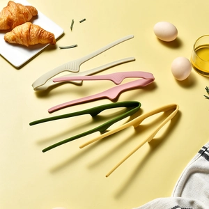 Silicone Food Tongs Kitchen Baking Bread BBQ Grilling Heat Resistant Anti Slip Standable Cooking Utensils