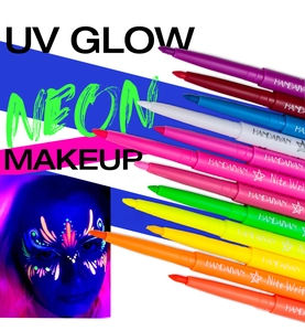 Coffret de 12 crayons de maquillage néon UV avec effet fluorescent pour le visage