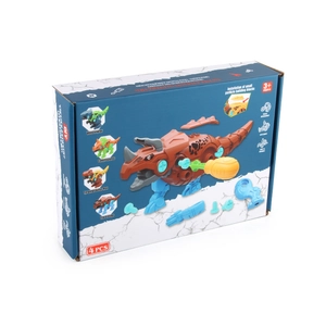 DIY dinosaur building blocks toy set with 4 poseable species for kids aged 3+