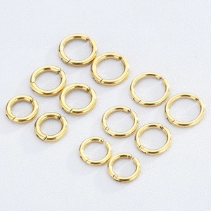 Set of 12 golden stainless steel ear clips with smooth polished finish for jewelry making